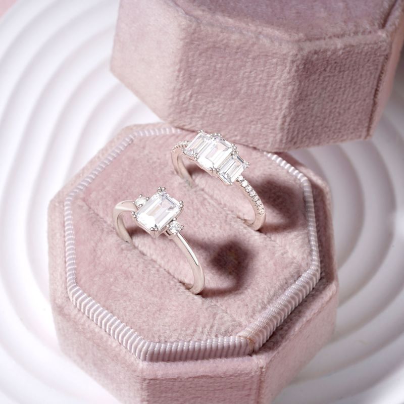 Rectangular Cut Stackable Ring