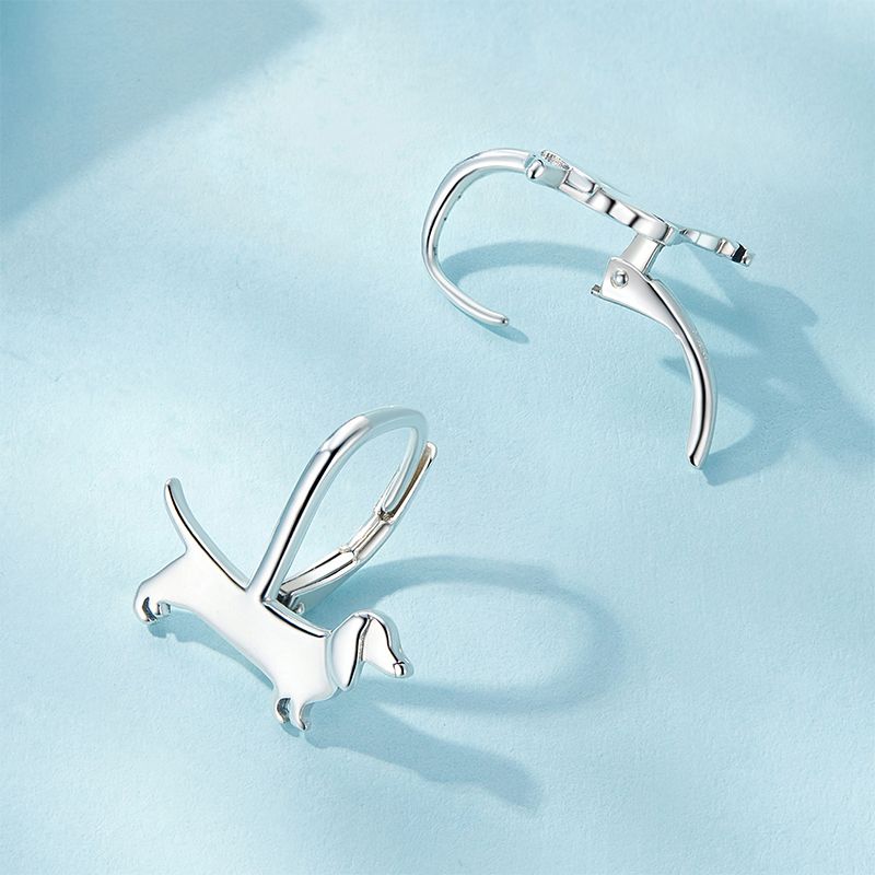 Dachshund Dog Hoop Earrings