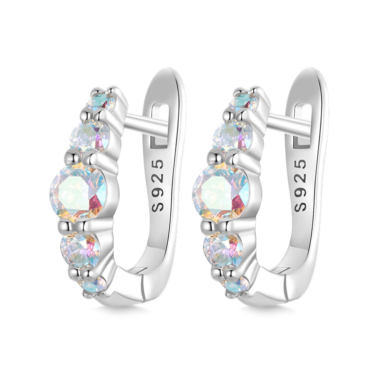 Multicolor U-shaped  Hoop Earrings
