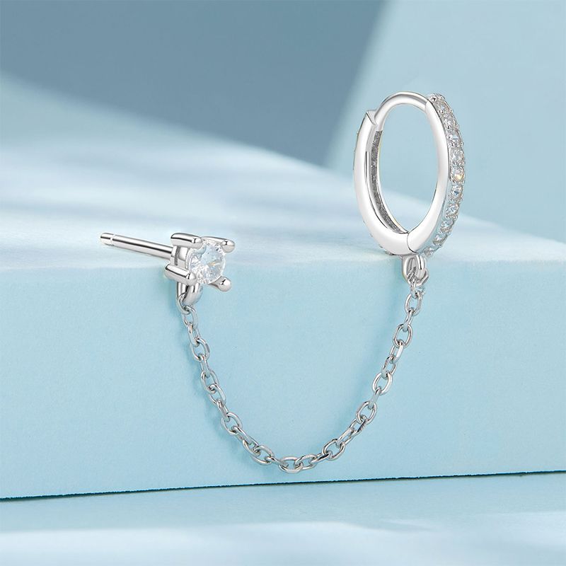 Chain Threader Hoop Earring