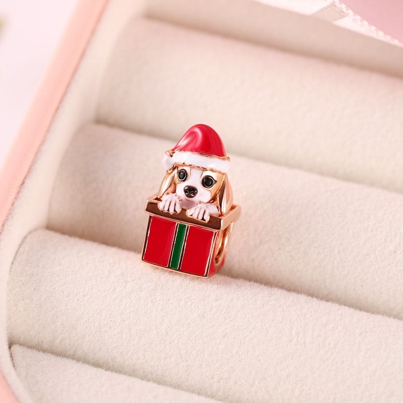 Dog with Gift Box