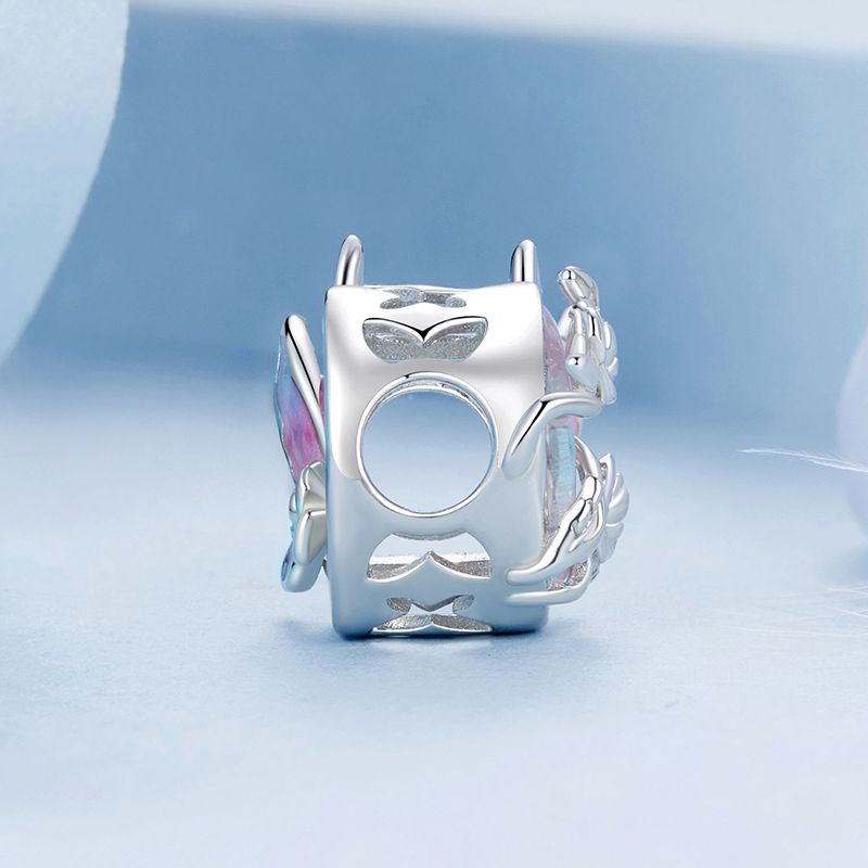 Pink Butterfly Moon Charm