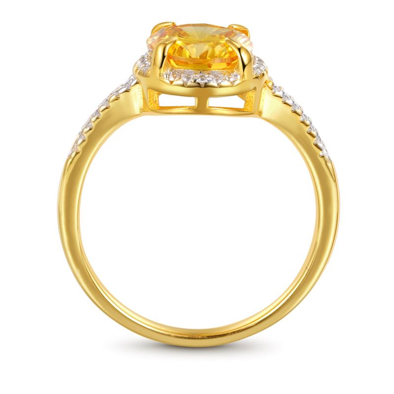 Yellow Round-cut Promise Ring