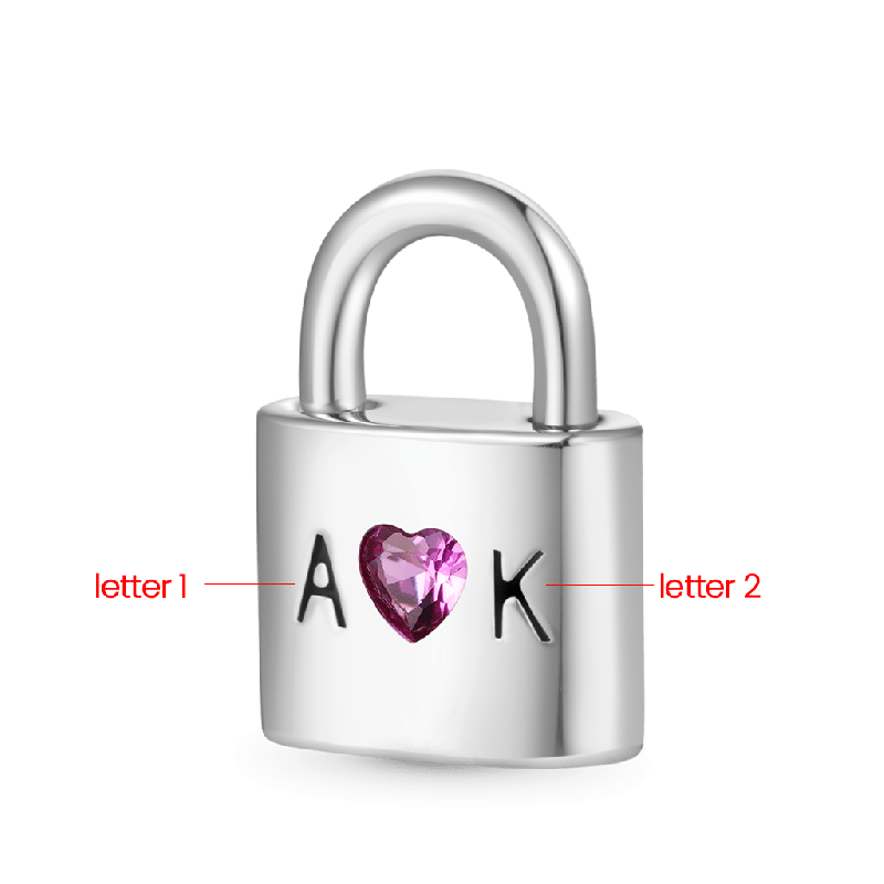 Openable Silver Lock Charm