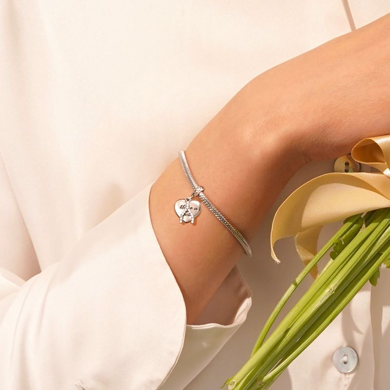 Heart Wishbone Charm