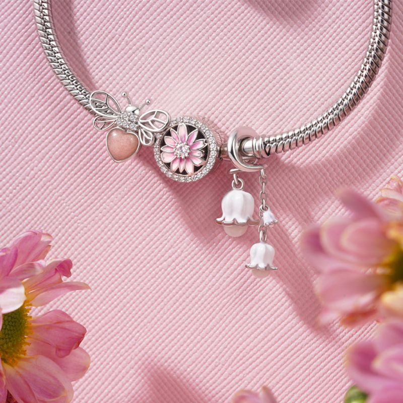 Blooming Lily of the Valley Charm