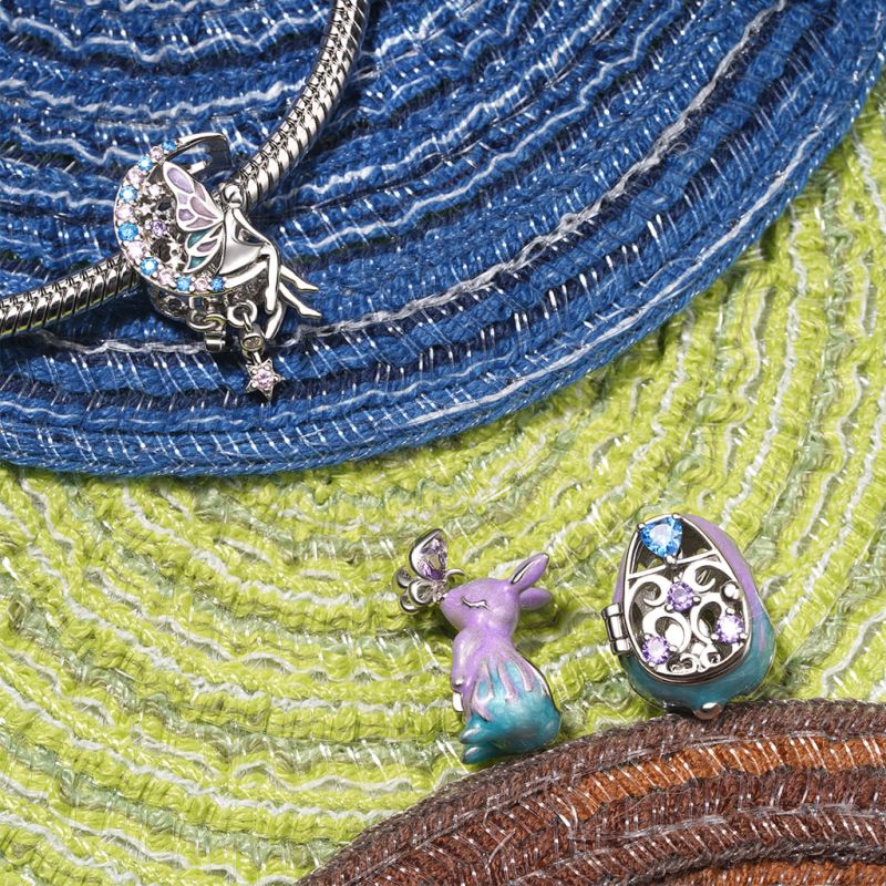 Easter Egg Bunny Charm