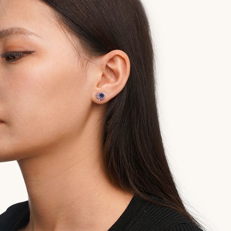 Cornflower Stud Earrings