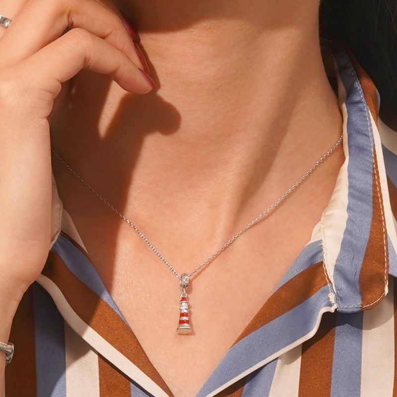 Red Lighthouse Pendant
