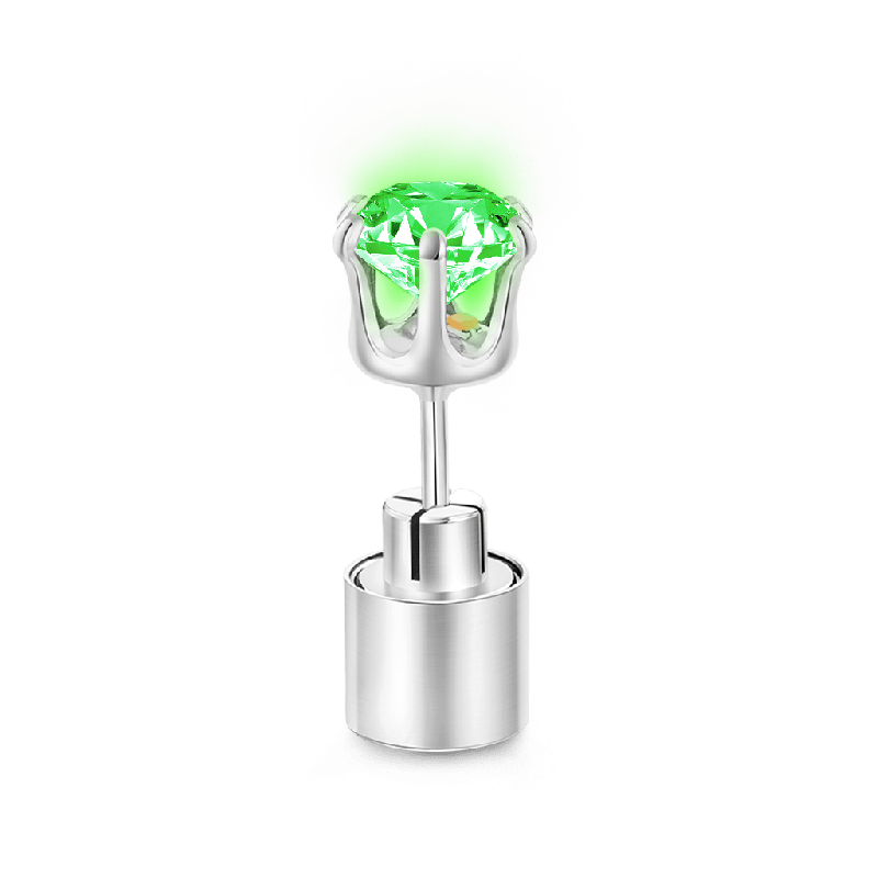 Green Light-up Stud Earring