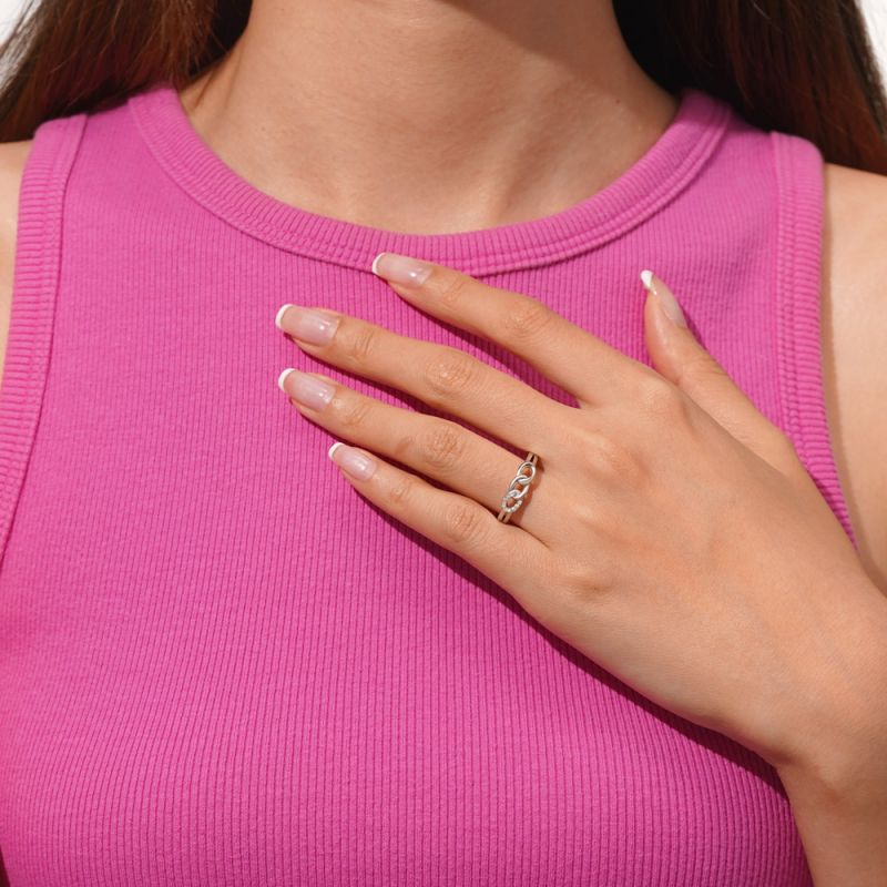 Three Open Circle Ring