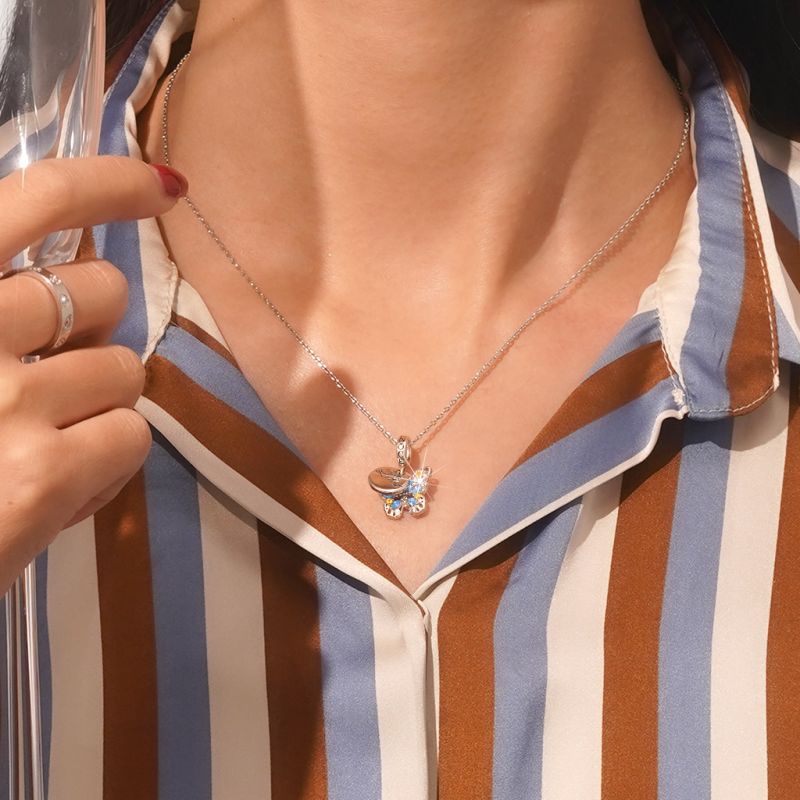 Engravable Disc Butterfly Pendant