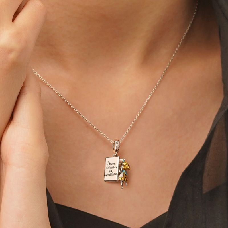 Alice Adventure In Wonderland Book Pendant