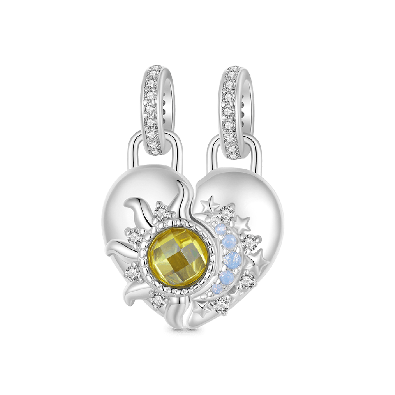 Sun and Moon Love Double Pendant