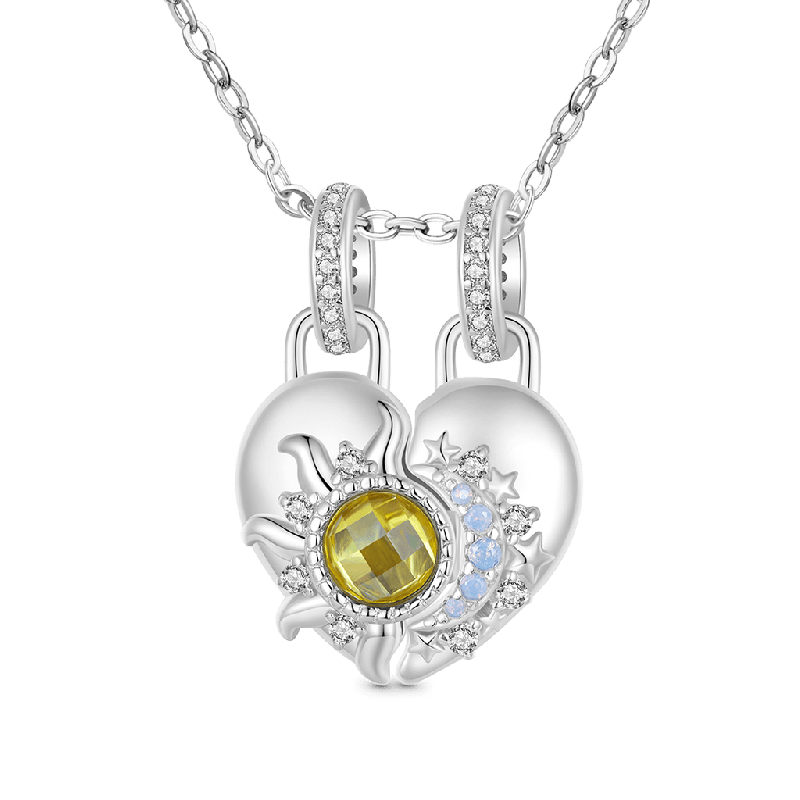 Sun and Moon Love Double Pendant
