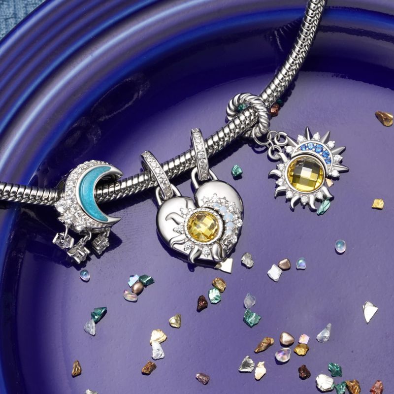Sun and Moon Love Double Pendant