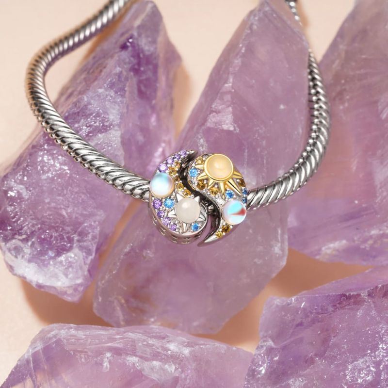 Engravable Star Moon Tai Chi Charm