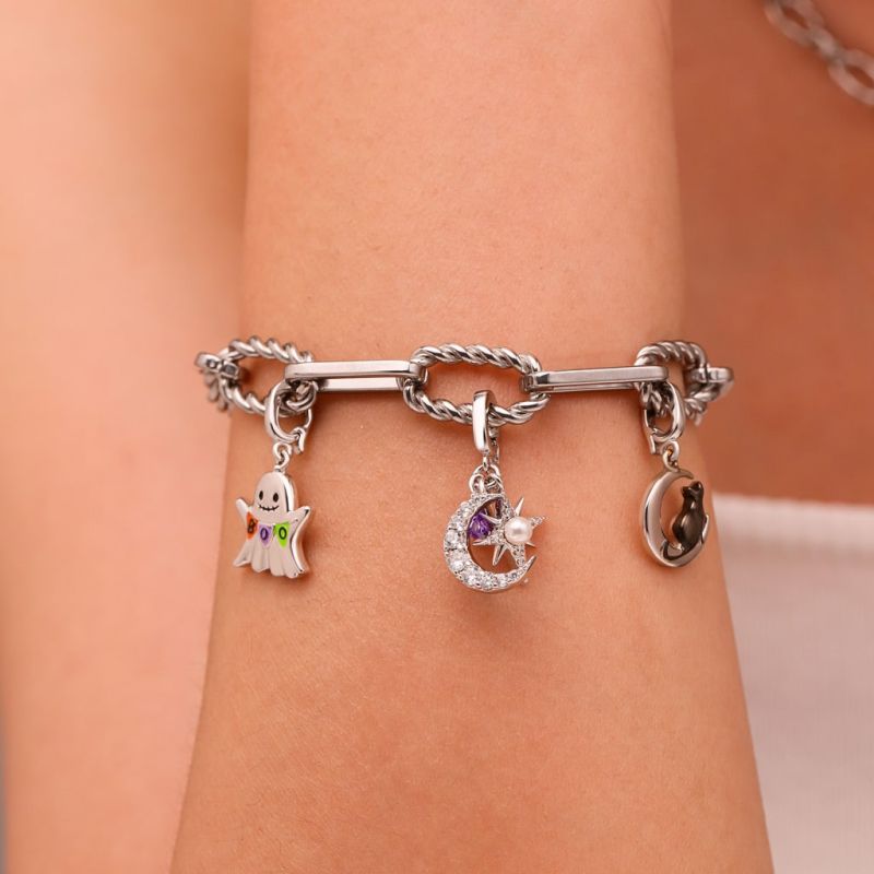 Black Cat Clasp Clusters Charm