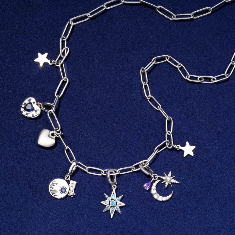 Moon Star Clasp Clusters Charm