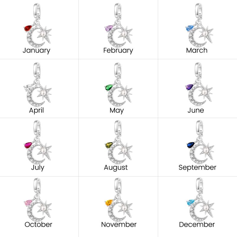 Moon Star Clasp Clusters Charm