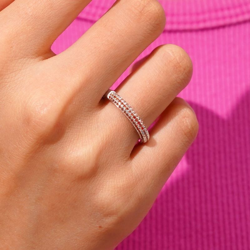 Garnet Diamond Pave Ring