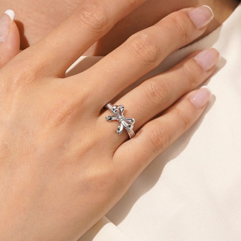 Diamond Bow Ring