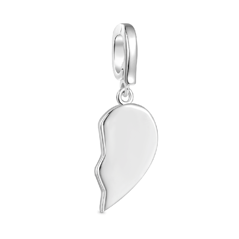 Best Friend Left Heart Clasp Charm