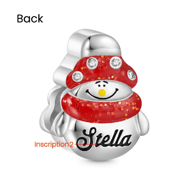 Christmas Snowman Wearing Scarf Charm