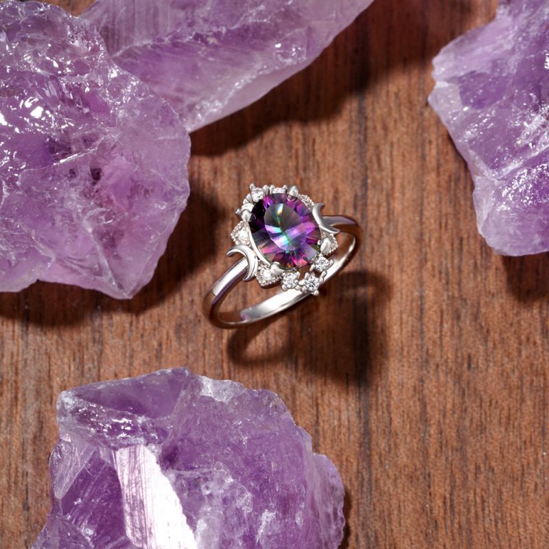 Mystic Colorful Moon Ring