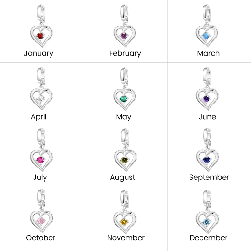 Beating Heart Clasp Clusters Charm