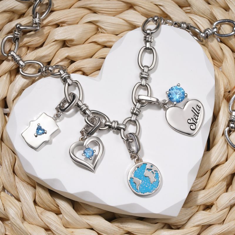 Beating Heart Clasp Clusters Charm