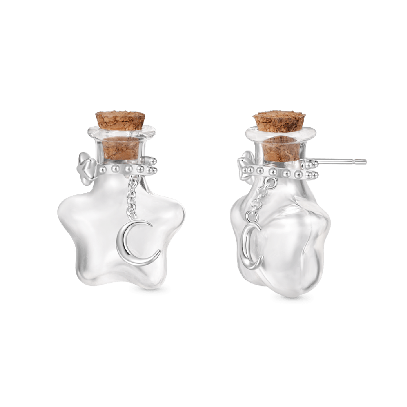 Star Wishing Vase Stud Earrings