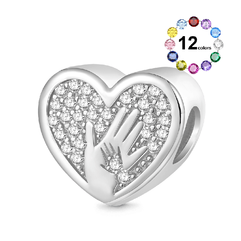 Mothers Palms Heart Charm