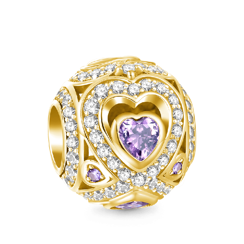 18k Gold Plated Infinite Love Round Charm