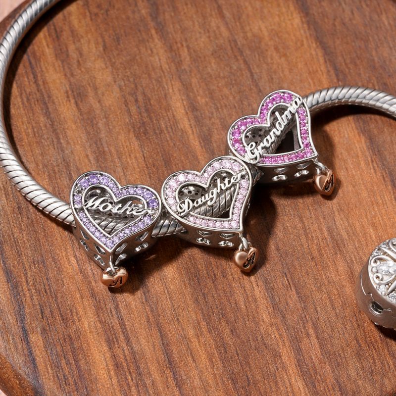 Family Members - Grandma Heart Charm