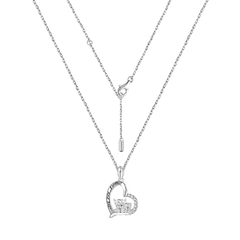 Highland Cow Heart Necklace
