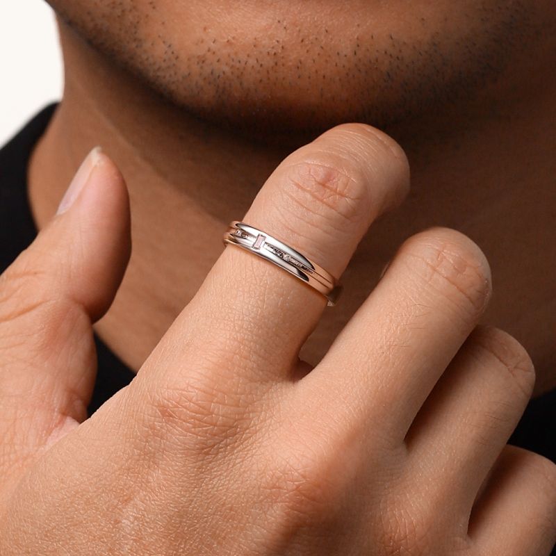 Cubic Zirconia Mens Band