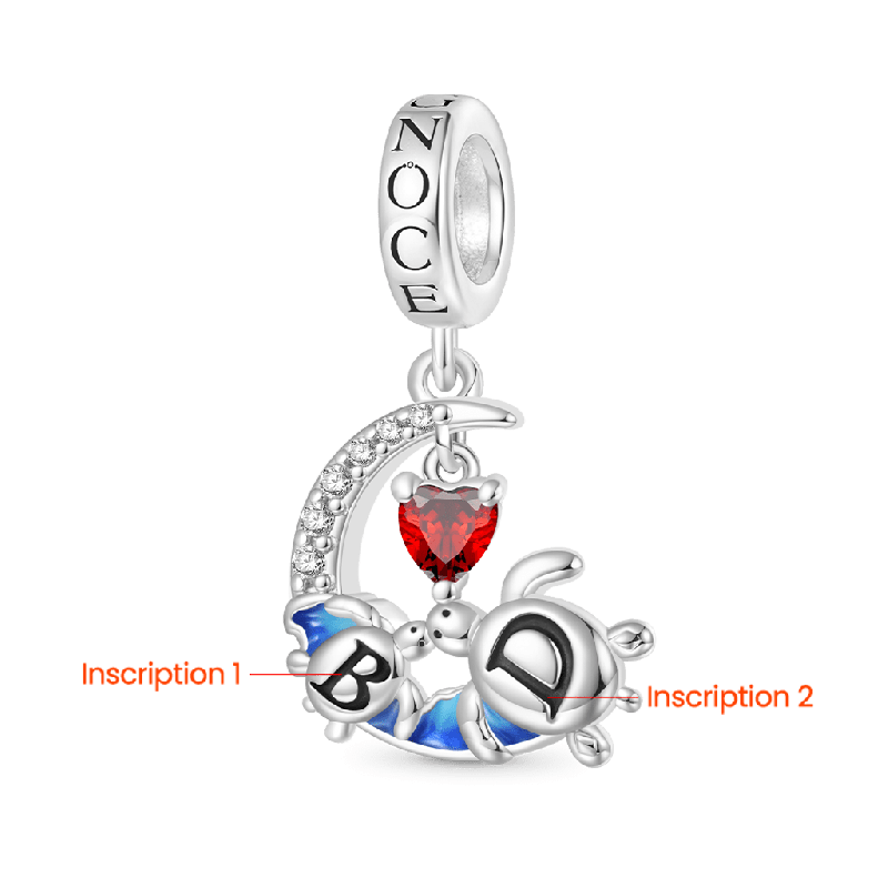 Mothers Day Moon Turtles Pendant