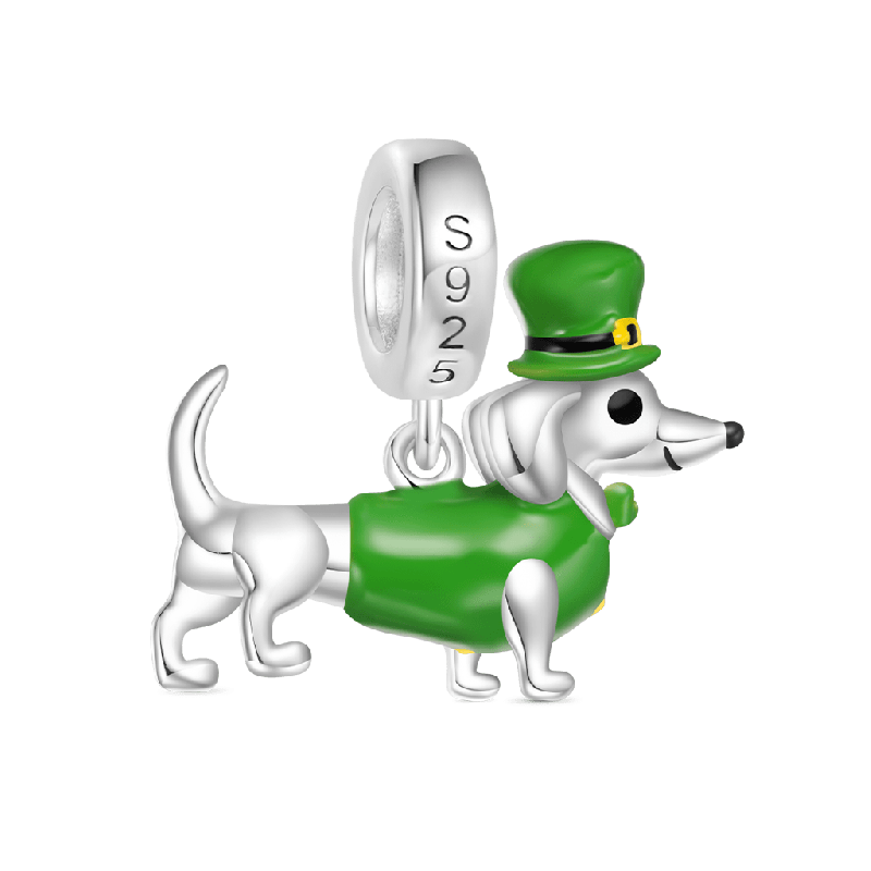 St. Patricks Day Dachshund Pendant