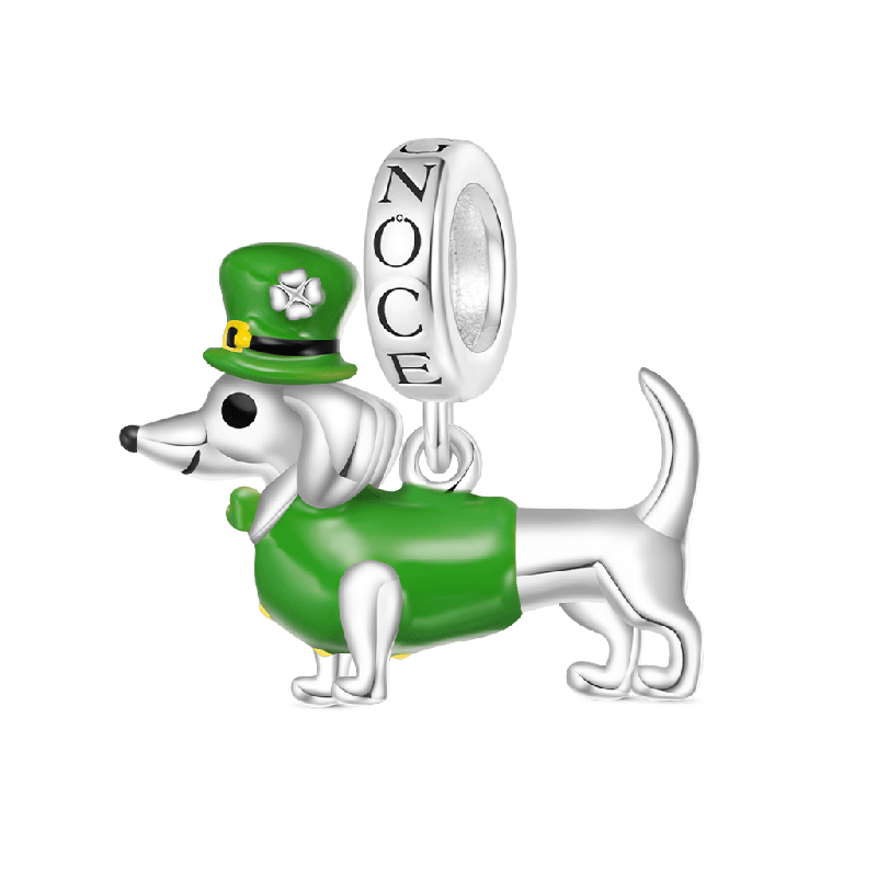 St. Patricks Day Dachshund Pendant