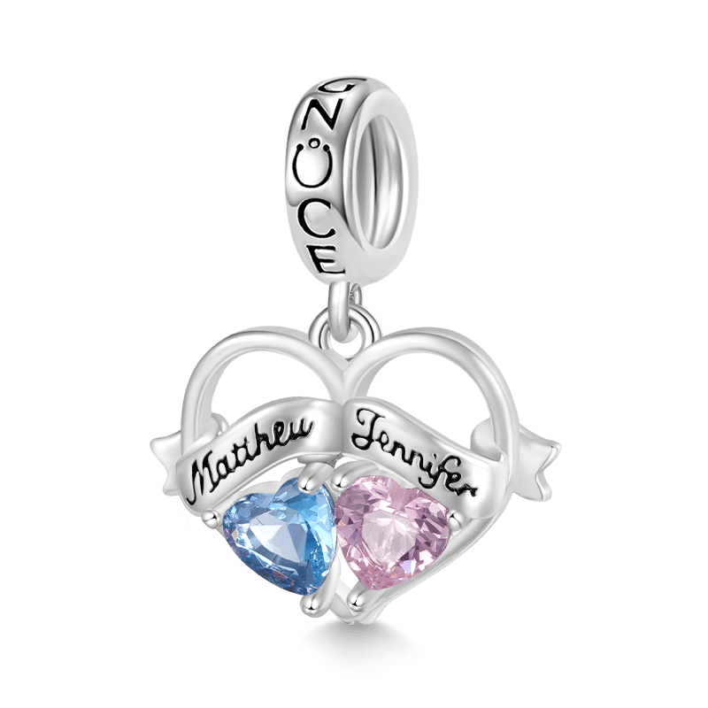 Double Heart Engravable Pendant