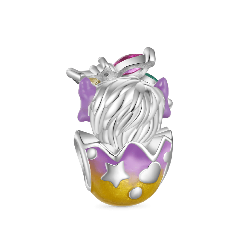Highland Cow Easter Eggs Charm