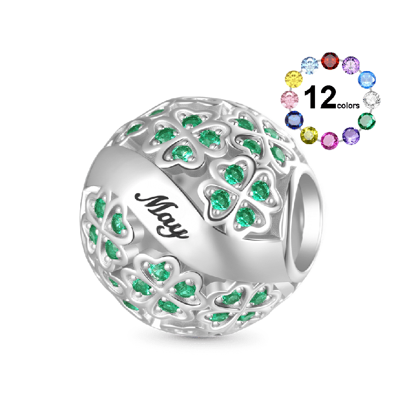 Four-leaf Clover Round Charm