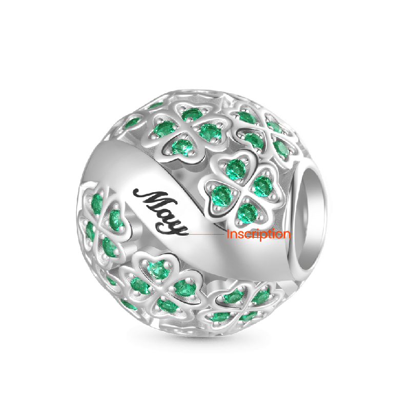 Four-leaf Clover Round Charm
