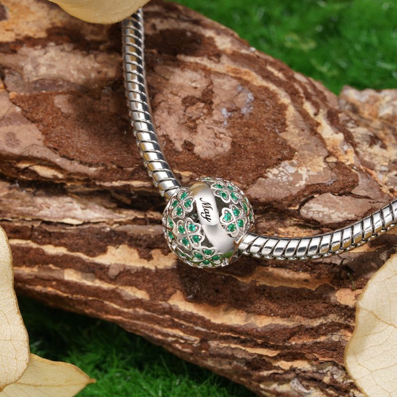 Four-leaf Clover Round Charm