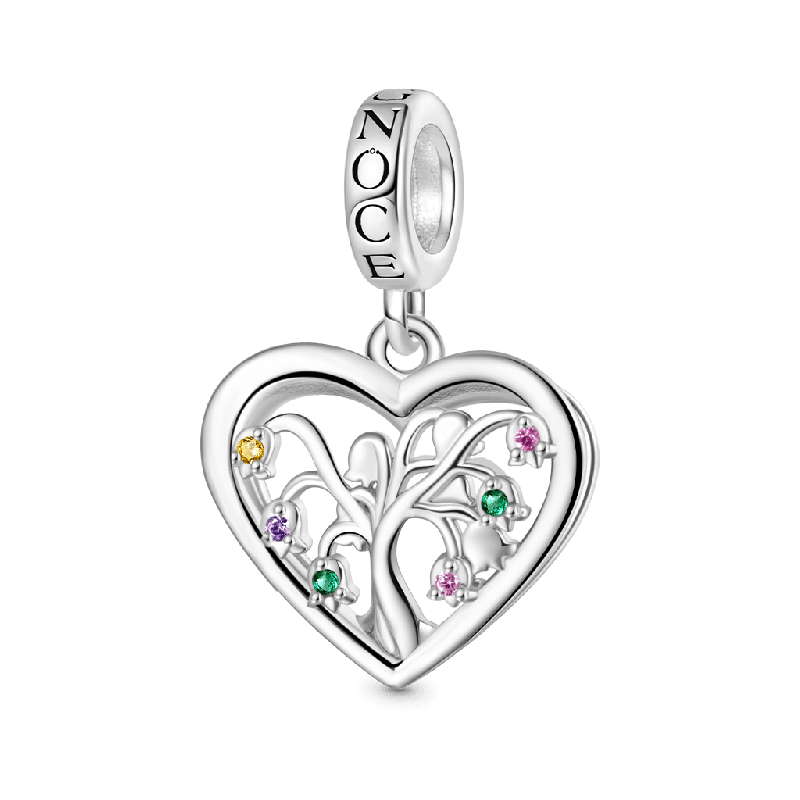 Lily Tree of Life Heart Pendant