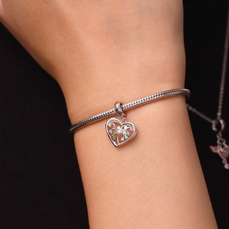 Lily Tree of Life Heart Pendant