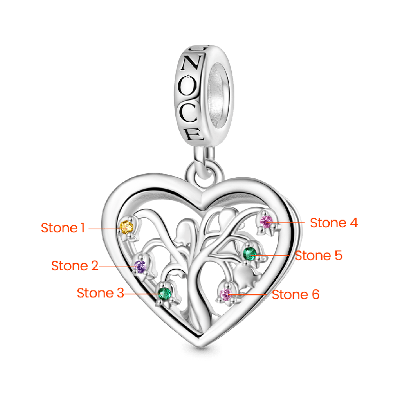 Lily Tree of Life Heart Pendant