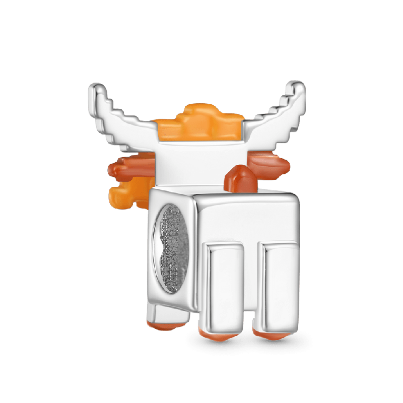 Pixel Highland Cow Charm
