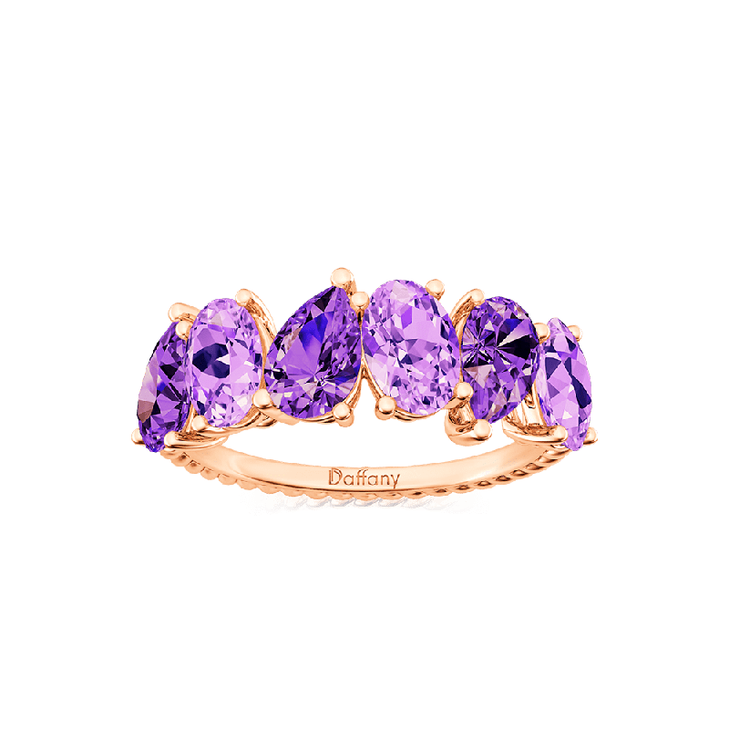 Oval & Pear Channel Wedding Ring